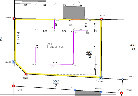Gebäudeabsteckung Plan