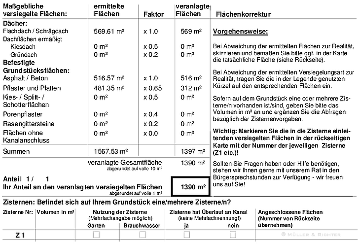 Beispiel Erfassungsbogen Faktoren